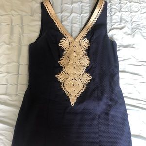 Navy and Gold Lilly Pulitzer Dress
